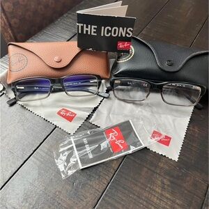 Ray-Ban Black and Brown Glasses Set